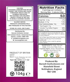 Barnetts - Mega Sour Candy Bubblegum 104g - Trendy Sweet Bags - Traditionally Handmade Sweets - Sour Coating Lasts 20 Seconds - Candies for Party Bag, Gift Hamper, or Hamper Box