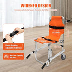 Stair Chair for Elderly & Disabled, Foldable Evacuation Chair Ambulance Lift for Transferring Patients or People, Transfer Chair with 2 Wheels & Safety Straps, Support up 350lbs