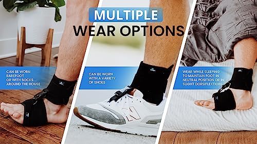 AFO Foot Drop Brace - Drop Foot Brace for Walking - AFO - Unisex (Black)
