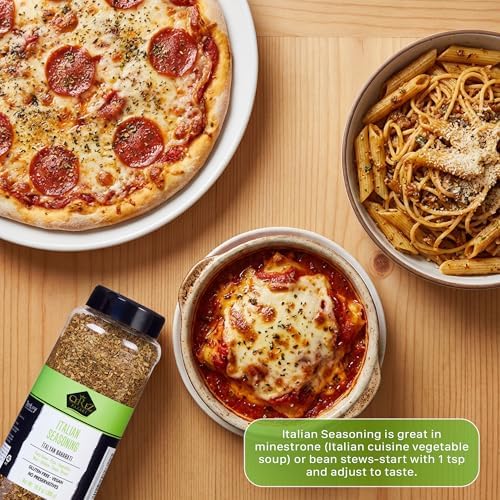 Cerez Pazari Italian Seasoning 10.5 oz – Classic Herb Blend with Oregano, Olive Leaf, Rosemary, Thyme & Marjoram – Non-GMO, No Salt, No Additives – Perfect for Pasta, Pizza, Sauces & Marinades