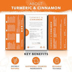 Nutra Tea - Turmeric & Cinnamon Tea - 40 Tea Bags - Herbal Tea - (2 Pack)