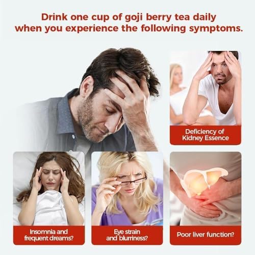 WOTIHA 60 Count Premium Goji Berry Tea Bags - 100% Natural, Restore Passion & Digestion Support, Immune & Antioxidant Boost, Additive-Free, Sugar-Free, Vegan Non-GMO.