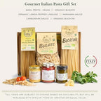 Mercato di Bellina Pasta and Sauce Trio Gourmet Food Gift Basket - 3 Organic Pastas With 3 Authentic Italian Sauces Made in Italy, Ideal Meal Kit Gift Baskets for Men, Women, & Families