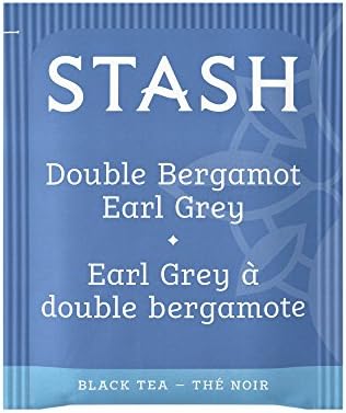 Stash Tea Double Bergamot Earl Grey Black Tea - Caffeinated, Non-GMO Project Verified Premium Tea with No Artificial Ingredients, 18 Count (Pack of 6) - 108 Bags Total