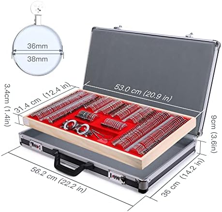 High Qualtiy 266 Trial Lens Set Optical Kit Metal Rim Wood Frame Aluminum Box