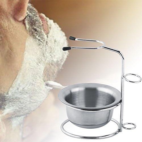 Men Shaving Kit, Fashionable Men Shave Tool Kit, Stainless Steel Shaving Brush Stand Holder, Soap Mug Bowl