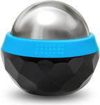 Coolrunner Cold Massage Roller Ball, Cryosphere Cold Massage Ball- Heat Therapy & Cold Therapy Relief with Cold Gel Core- Helps with Muscles Recovery and Inflammation for Shoulders, Neck (Black Blue)
