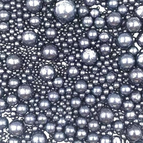 Edible Pearl Sugar Sprinkles Black Candy Mixing Size Baking Edible Cake Decorations Cupcake Toppers Cookie Decorating Celebrations Wedding Valentines Easter Halloween Christmas Supplies 120g/ 4.23oz