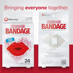 BioSwiss Bandages, Lips Shaped Self Adhesive Bandage Set, Latex Free, Sterile Wound Care, 24 Count