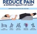 Leg Elevation Pillow - Memory Foam Leg Elevating Pillow | Leg Rest Wedge - Leg Pillow Elevation Blood Circulation | Relieves and Recovers Foot & Ankle Injuries | Foot Elevation Pillows for Swelling