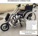 500w Wheelchair Pull Device, Electric Handcycle Wheelchair Motor Attachment, Power Assist Wheelchair, Shock Absorber System, Tweeter, 17Ah 48V Battery, Range 65km B