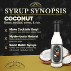 Liquid Alchemist Coconut Syrup for Drinks - Real Ingredients Make our Cream of Coconut Syrup a Perfect Pina Colada Drink Mix - Tropical Flavoring for Drinks - Vegan & Non-GMO (12.7 oz)