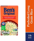 BEN'S ORIGINAL Converted Brand Enriched Long Grain White Rice, Parboiled Rice, 1 lb Box (Pack of 12)