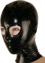 Realistic Latex Mask Open Eyes and Nostrils Rubber Unisex Hood Unique Club Wear