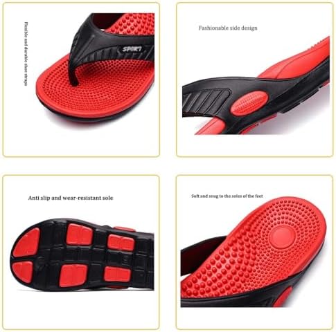 Flip-flops Massage Slippers,Men & Women Acupressure Massage Sandals,Relief Plantar Fasciitis Heel Arch Arthritis Pain,Summer Breathable Beach Shoes