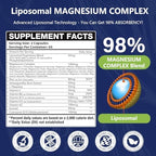 29-in-1 Liposomal 18 Active Types Magnesium Complex 1400MG Capsule,L-Threonate Glycinate Malate etc,Mild & Efficient,Extra Vitamin B6 B12 D3K2 & CoQ10, Relaxation Nerve* & Hert* Support