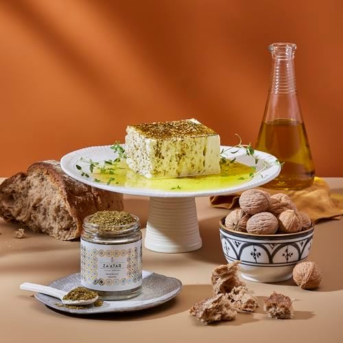 Villa Jerada Za’atar with Hyssop – 3.2oz/90g Glass Jar | Premium Middle Eastern Spice Blend with Sumac, Sesame, Olive Oil & Sea Salt | Authentic, Sustainably Grown, Handcrafted in Small Batches (Zaatar/Zatar/Zahtar) | ( Pack of 1 )