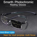 Titanium Progressive Far And Near Dual-Use Reading Glasses, Reading Glasses