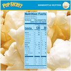 Pop Secret Popcorn, Homestyle Butter Microwave Popcorn, 3 Ounce (Pack of 18)