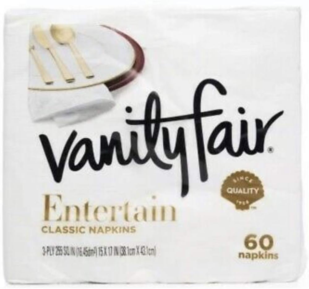 Vanity Fair Impressions 3-ply Napkins, 60 Count, Pack of 2