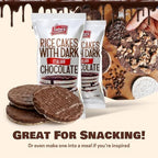 LIEBERS Dark Chocolate Rice Cakes, Kosher Certified Dairy Free, Gluten Free Snack (Dark Chocolate) Pack Of 3