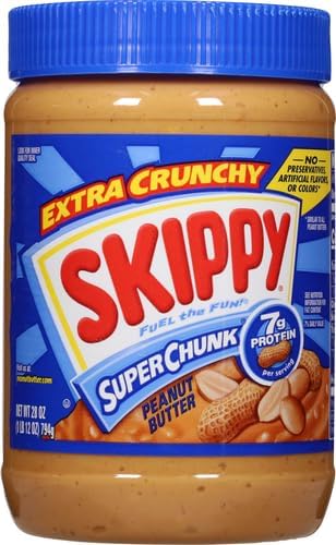 SKIPPY Super Chunk Peanut Butter,28 oz,(Pack of 2)