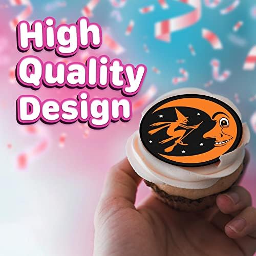 30 x Edible Cupcake Toppers Themed of Halloween Collection of Edible Cake Decorations | Uncut Edible on Wafer Sheet