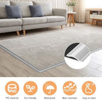 19.6 Ft Self-Adhesive Floor Transition Strip, Carpet Edge Trim & Rug Gripper, Rubber Threshold Ramp for Doorways, Carpet to Tile/Wood/Laminate Flooring Reducer, Anti-Curling Binding Strip (Gray)
