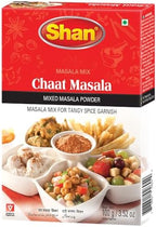 Shan - Chaat Masala Seasoning Mix (100g) - Spice Packets for Tangy and Spicy Garnish (Pack of 6)