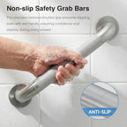 12 Inch Shower Grab Bars for Seniors 1.25'' Brushed Nickel Stainless Steel Grab Bar for Bathroom, Non Slip Knurled Safety Handrail for Bathtub Toilet Wall, Gifts for Elderly and Handicapped