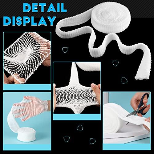 2 Rolls Tubular Bandage Elastic Net Wound Dressing Stretch Dressing Retainer Tubular Elastic Gauze Bandage for Wound Arm, Without the Use of Adhesive Tape (Size 4 for Arm, Leg or Foot)