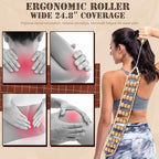 Wood Therapy Massage Tools, Wood Back Roller – Wooden Massage Roller Rope Maderoterapia Kit for Deep Tissue Relief,