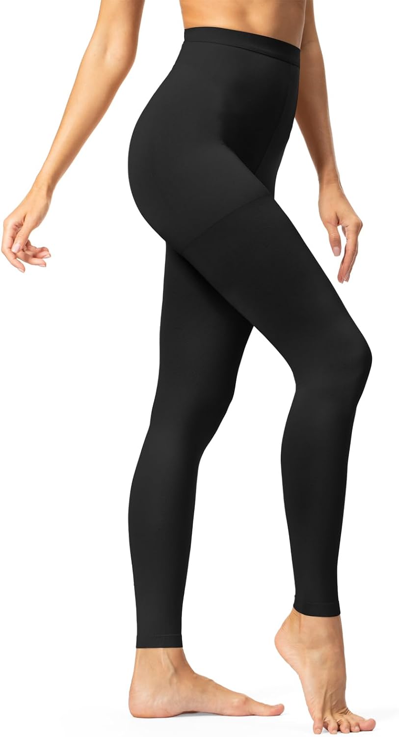 Medical Compression Pantyhose for Women & Men,20-30 mmhg Waist High Compression Stockings,Footless Graduated Support Compression Tights for Varicose Veins, Edema