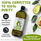 Chosen Foods 100% Pure Avocado Oil for Cooking - 1.75L - Made With Good Fats from Avocados, Naturally Refined, Never Adulterated, High Smoke Point, Non-GMO, Soy-Free, Canola Oil-Free, Gluten-Free, Keto