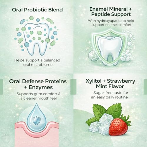 Oracare Oral Defence – Oral Probiotics Supplement for Microbiome Balance, Fresh Breath, Gum Health & Daily Hygiene Support, 60 Chewable Capsules(1)