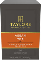 Taylors of Harrogate Assam, Black Tea, Individually Wrapped Bags, 20 Count (Pack of 1), Full-bodied, Satisfying & Malty, Caffeinated, Enjoy Hot or Iced, 20 Teabags