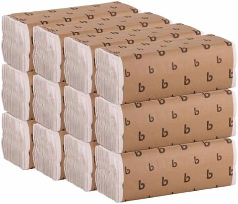 Boardwalk C-Fold Disposable Bathroom Paper Hand Towels, 1-Ply, 11.44 x 10, 200 Sheets/Pack, 12 Packs/Carton, White