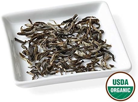Golden Moon Tea Organic Jasmine Green Tea - Finest Leaves & Flowers - Loose Leaf, Non-GMO - Travel Tin (34 Servings)