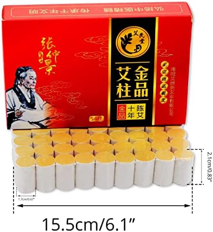 10-Years Purity 60:1 Ratio 54 Rolls Sticks Pure Moxibustion艾灸柱艾柱 Pure Moxa Sticks Rolls Mugwort Moxibustion Artemisia Wormwood Natural