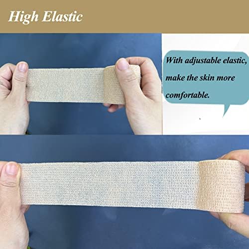 CIYAGPOOU Self Adhesive Bandage Wrap,2 Inch Blue Breathable Elastic Cohesive Bandages, Vet Wrap Sports Tape Bulk for First Aid Supplies, Wrist Sprains Protection