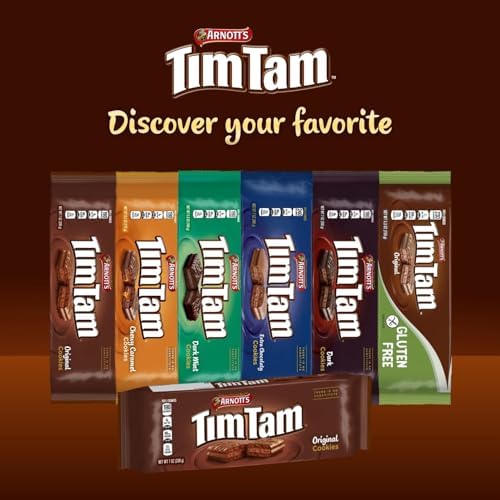 Arnott’s Tim Tam 5 Pack Variety – Original, Chewy Caramel, Dark Mint, Dark Chocolate & Extra Chocolaty – Australian Chocolate Biscuit Cookies Assortment
