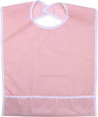 FILFEEL Mealtime Bibs Clothing Protector, Adult Bib Elder Disability Aid Cook Dining Clothes Washable(Orange)