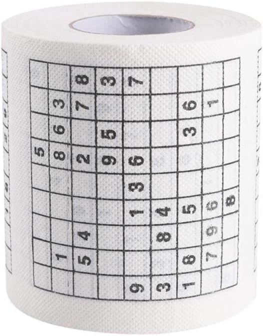 Sudoku Game Toilet Paper Games Roll Paper Towel Tenacity Durable Funny Printed Toilet Paper Household Cleaning Tools