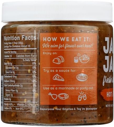JALAPA JAR Austin Blend Hot Salsa, 16 OZ