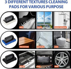 Skylarlife Scouring Pad Brush Cleaning Scrub with Handle Abrasive Pad for Grout Tile Shower and Sink Cleaning, Scrubbing Floor and Tile Boat Polishing Refinishing Bathroom Kitchen Heavy Duty (1-Pack)