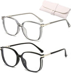 Women's Portable Fashion Anti-Blue Light Reading Glasses, Bifocal Reading Glasses for Women, Sparkling Bling Diamonds