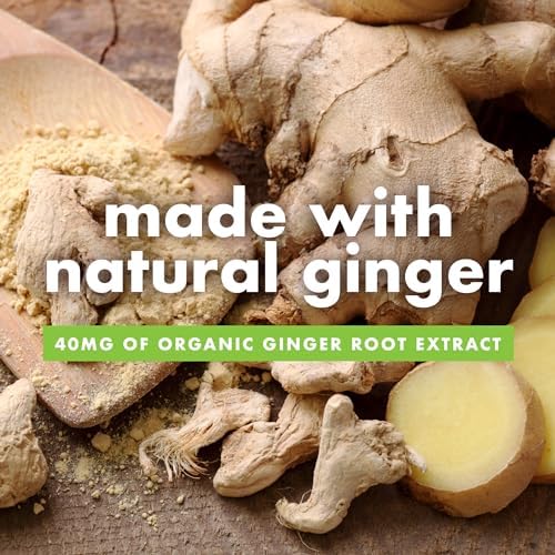 Bonine Ginger Root Extract Liquid Capsules - Non-Drowsy Motion Sickness Relief - 40 mg Ginger Supplement for Morning Sickness & Nausea Relief - Cruise Ship Essentials - 60 Capsules