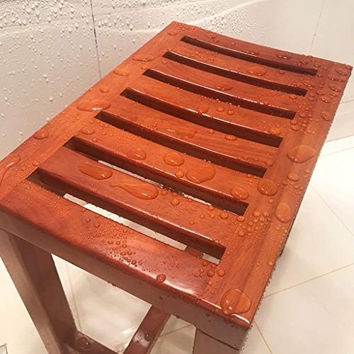 Waterproof Bathroom Stool for Elderly Bath Chair Wood Shower Bench Adult Non-Slip Wooden Shower seat Bathtub Spa Change Shoes Stool, Max. 250kg