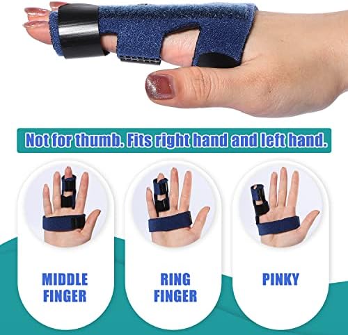 Sumifun Trigger Finger Splint for Right and Left Hand, Mallet Finger Brace for Index Middle Ring Pinky, for Straightening Dislocated Fingers, Releasing Arthritis Pain