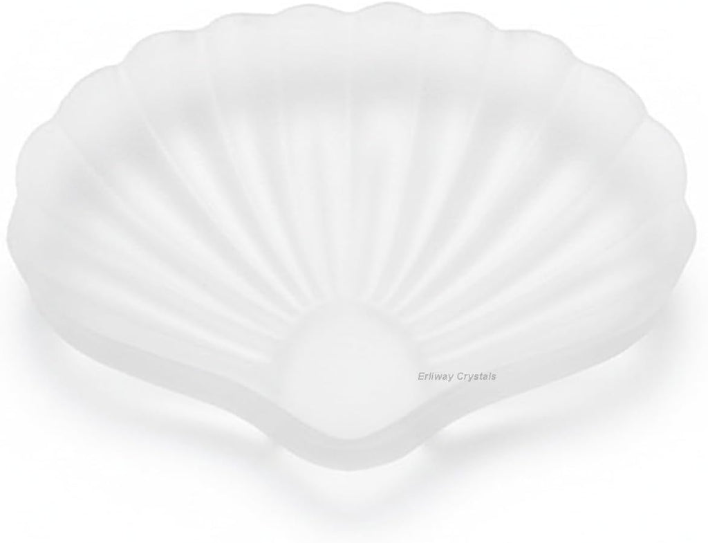 Erliway Natural Selenite Seashell 2.75" Large Selenite Quartz Crystal Seashell Healing Stone Carved Ornaments for Cleansing Protection Reiki Spiritual Healing Home Decor